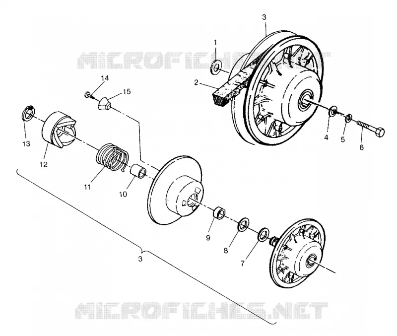 FRIZIONE DRIVEN ASSEMBLY  Trail Boss W958527 (4930323032B011)