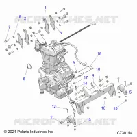 ENGINE, TRASMISSIONE MOUNTING & LONG BLOCK- R23MAU57B4/B9 (C730154)