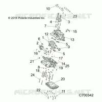 ENGINE, CRANKCASE AND ALBERO MOTORE