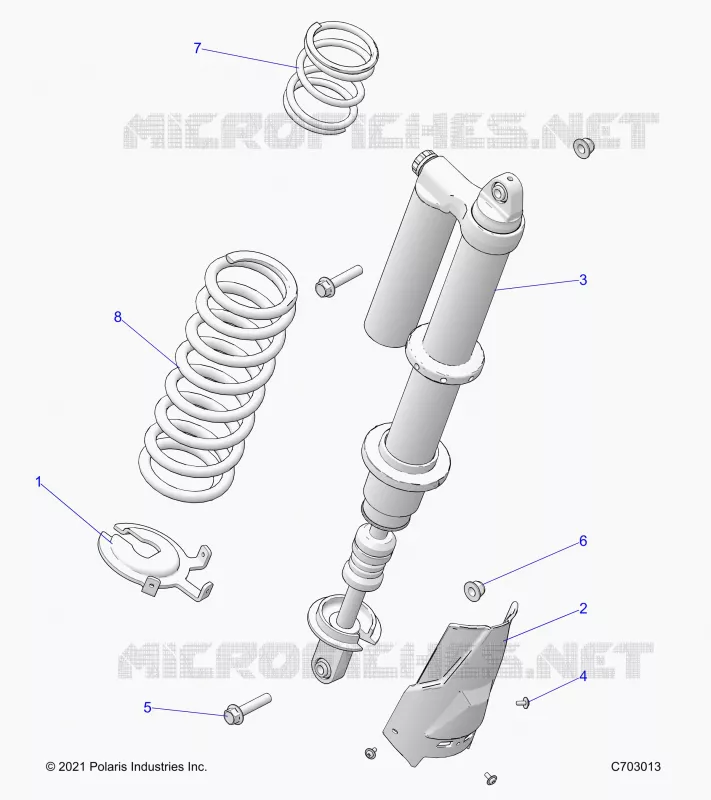 SUSPENSION, REAR SHOCK MONTAGGIO, STANDARD/PREMIUM