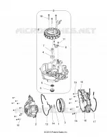 ENGINE, STATOR COVER AND FLYRUOTA