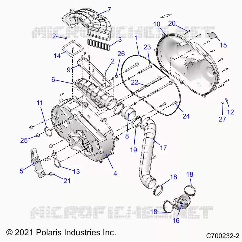 TRASMISSIONE, CLUTCH COVER AND DUCTING