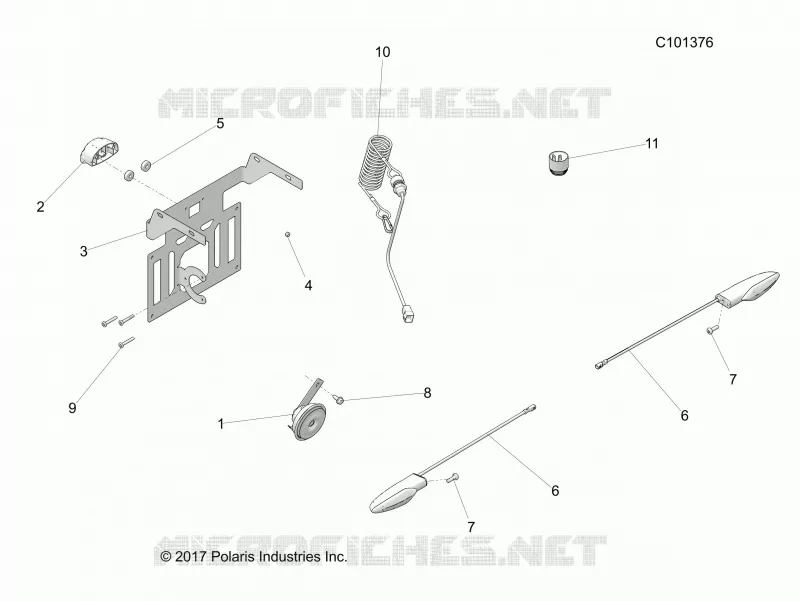 CORNO AND LICENSE PLATE LIGHT