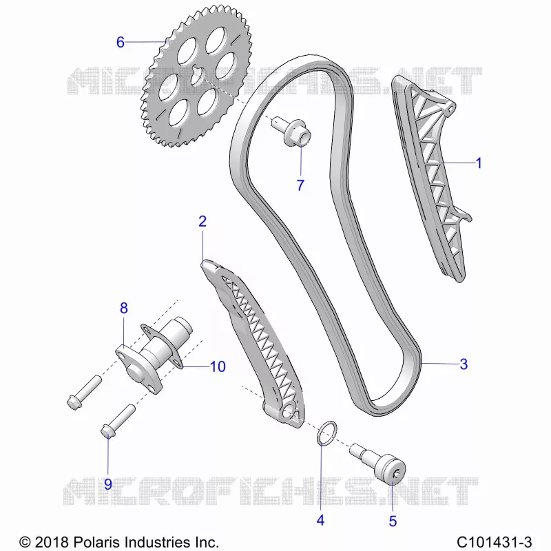 CAM CATENA AND TENSIONER