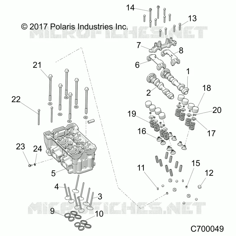 ENGINE, TESTA CILINDRO AND VALVES