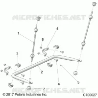 SUSPENSION, REAR BARRA DI STABILIZZAZIONE