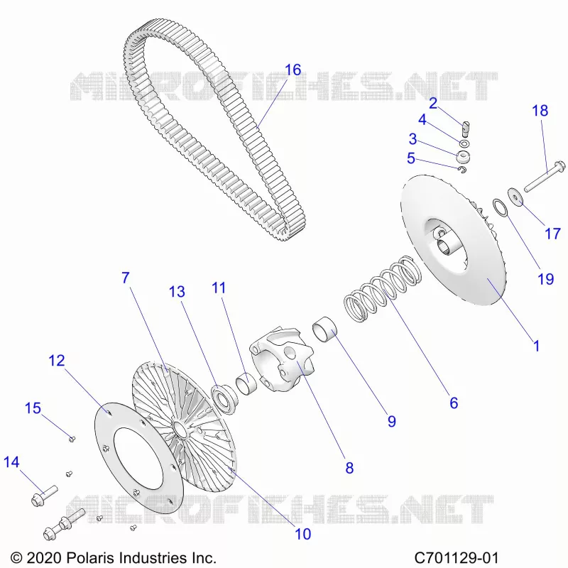 TRASMISSIONE, SECONDARY CLUTCH/BELT