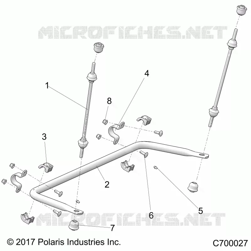 SUSPENSION, REAR BARRA DI STABILIZZAZIONE