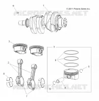 ENGINE, ALBERO MOTORE AND PISTON