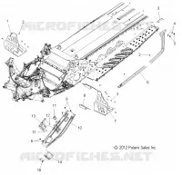 CHASSIS, PROTEZIONE FRIZIONE AND FOOTRESTS (144 INCH)