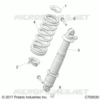 SUSPENSION, REAR SHOCK MONTAGGIO