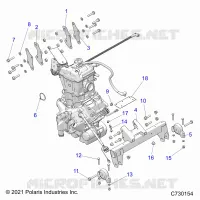 ENGINE, TRASMISSIONE MOUNTING & LONG BLOCK