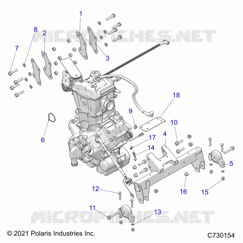 ENGINE, TRASMISSIONE MOUNTING & LONG BLOCK