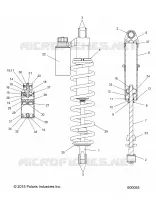 SUSPENSION, AMMORTIZZATORE POSTERIORE TRACK, W/RES.