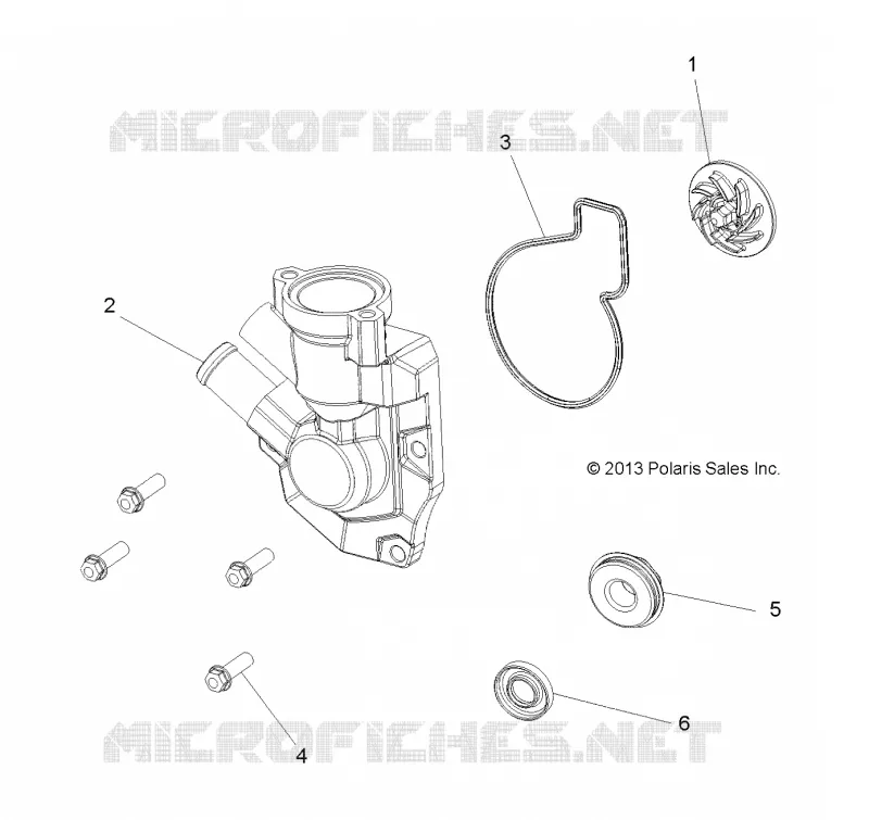 MOTORE, WATERPUMP IMPELLER AND COVER