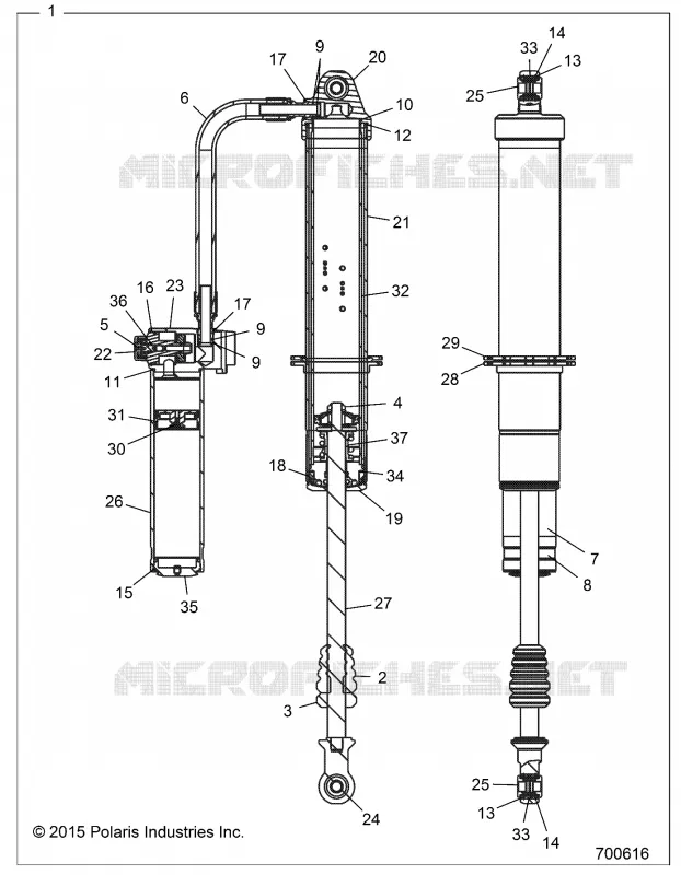 SUSPENSION, AMMORTIZZATORE POSTERIORE