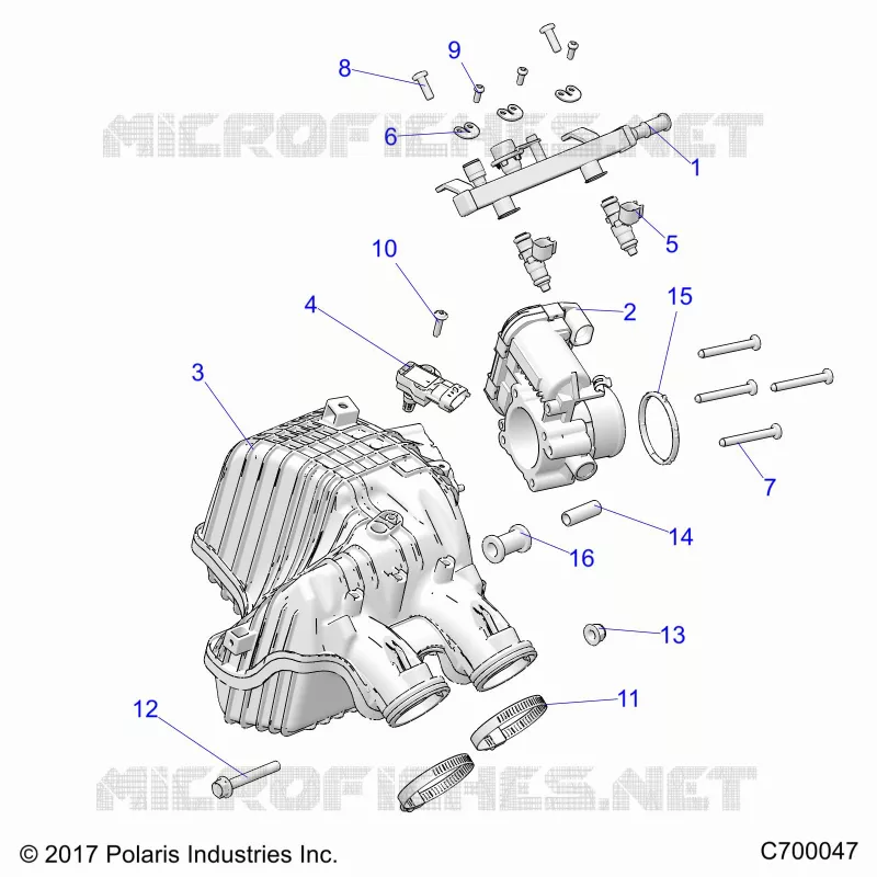 ENGINE, PRESA D'ARIA MANIFOLD, THROTTLE BODY, FUEL RAIL