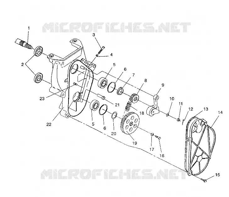 carter della catena ASSEMBLY 440 XCR / 0931760 (4923022302018A)