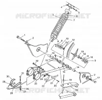 SWING ARM   SHOCK MAGNUM 2X4 W97AA42A (4940704070B010)