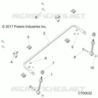 SUSPENSION, FRONT BARRA DI STABILIZZAZIONE