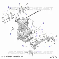 ENGINE, TRASMISSIONE MOUNTING & LONG BLOCK- R23M4U57B4/B9 (C730154)