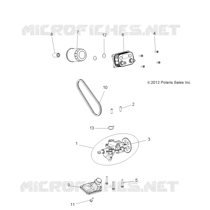 ENGINE, OIL PUMP AND OIL COOLER