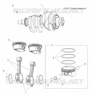 ENGINE, ALBERO MOTORE AND PISTON