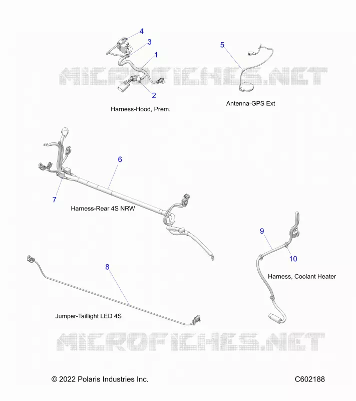 ELETTRICO, WIRE HARNESSES, HOOD/JUMPERS, GPS