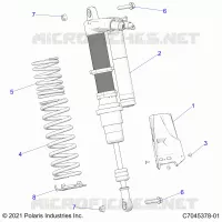 SUSPENSION, REAR SHOCK MONTAGGIO