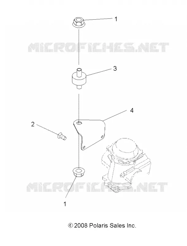 MOTORE, CARBURATORE BRACKET