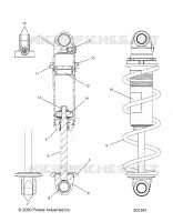 SUSPENSION, SHOCK ANTERIORE TRACK (CLEAR COIL OVER)