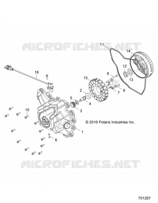 MOTORE, STATOR COVER AND VOLANO