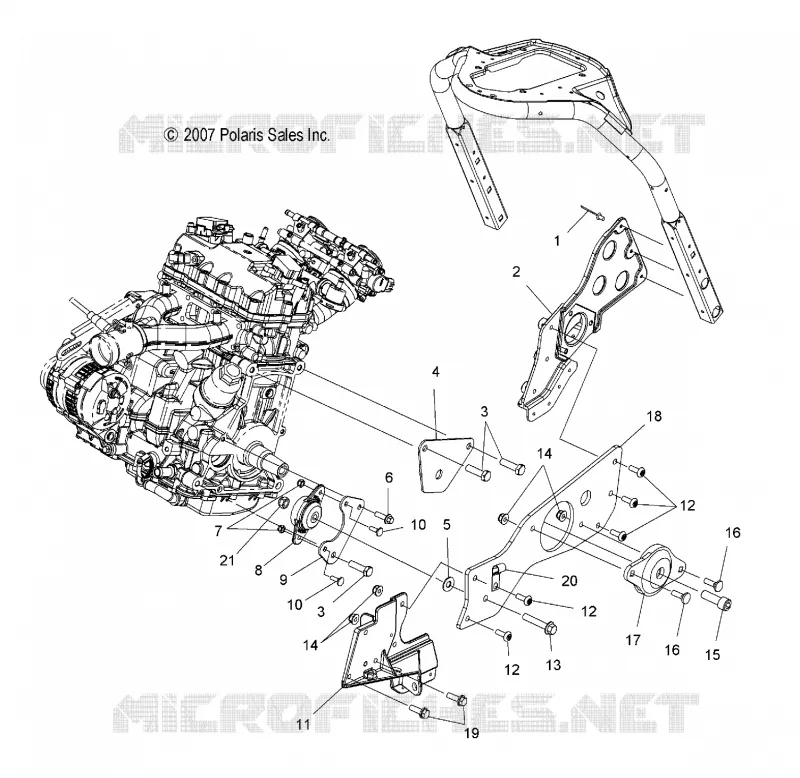MOTORE, MOUNTING, LH