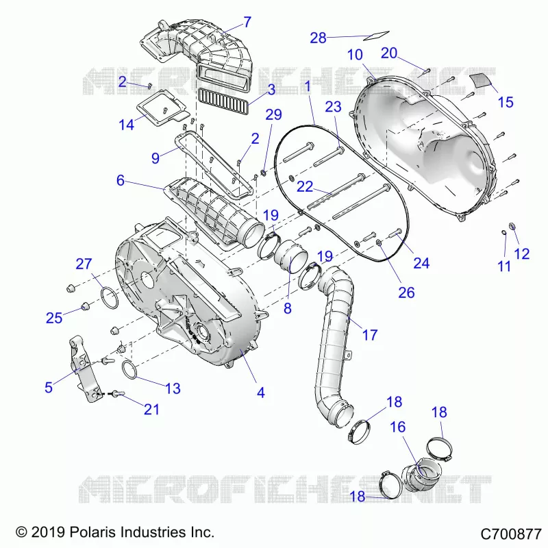 TRASMISSIONE, CLUTCH COVER AND DUCTING