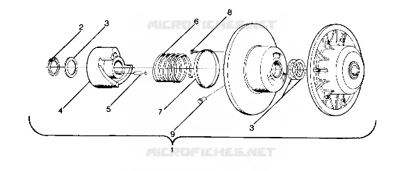 FRIZIONE DRIVEN Star, Sprint ES and StarTrak Updated 2/90 (4916811681015A)