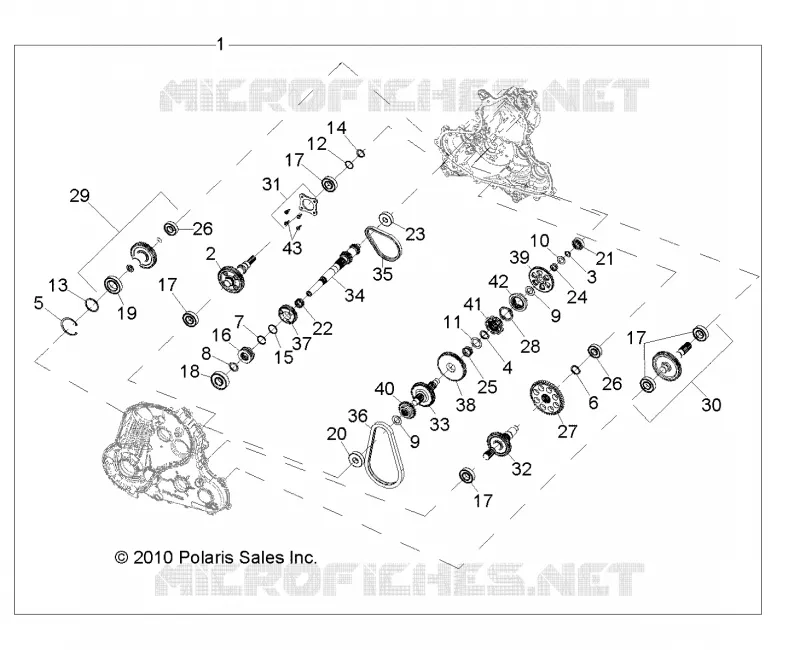 TRASMISSIONE, PRINCIPALE SCATOLA INGRANAGGI INTERNALS