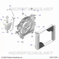 ENGINE, SISTEMA DI RAFFREDDAMENTO, RADIATOR, FAN & OVERFLOW BOTTLE