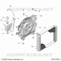 ENGINE, SISTEMA DI RAFFREDDAMENTO, RADIATOR, FAN & OVERFLOW BOTTLE