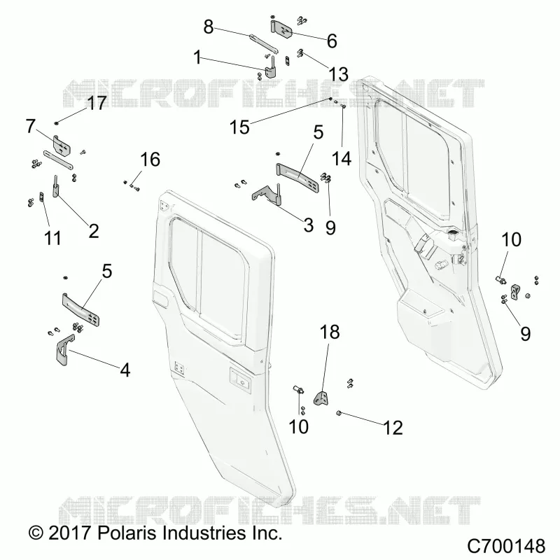 PORTE, REAR, FULL, MOUNTING