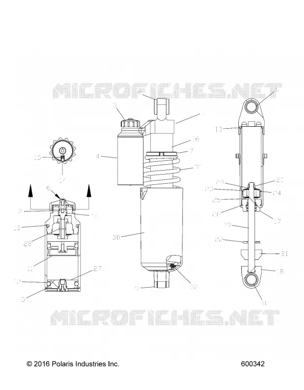 SUSPENSION, SHOCK ANTERIORE TRACK (CLEAR)