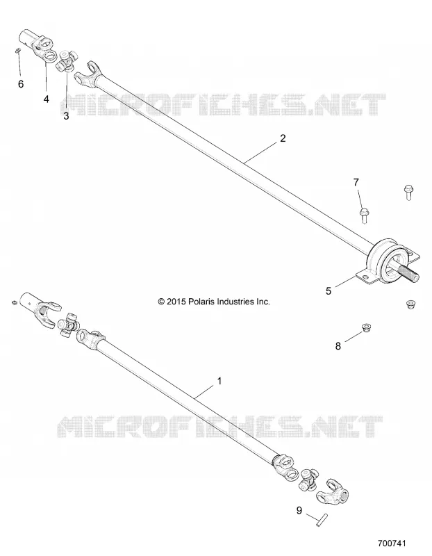 TRASMISSIONE, FRONT AND REAR PROP SHAFT
