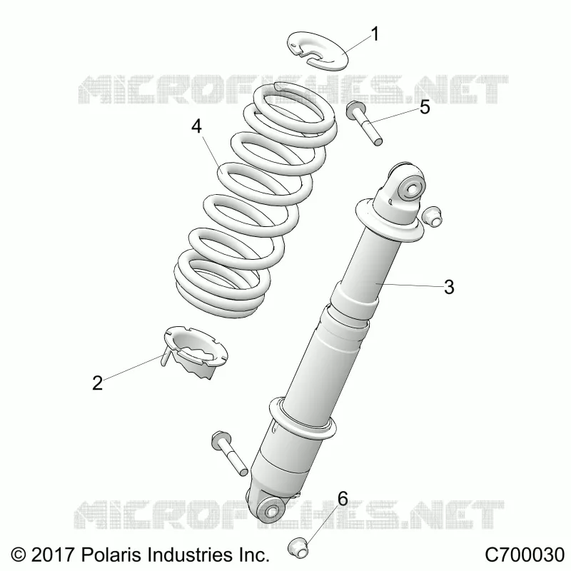 SUSPENSION, REAR SHOCK MONTAGGIO
