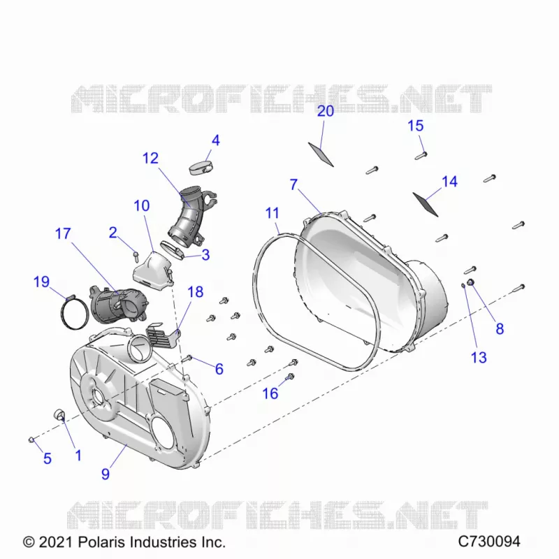 TRASMISSIONE, CLUTCH COVER AND DUCTING