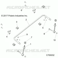 SUSPENSION, FRONT BARRA DI STABILIZZAZIONE