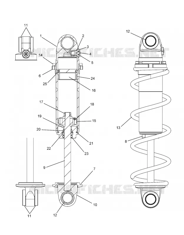 SUSPENSION, SHOCK ANTERIORE TRACK (BLACK COIL OVER)