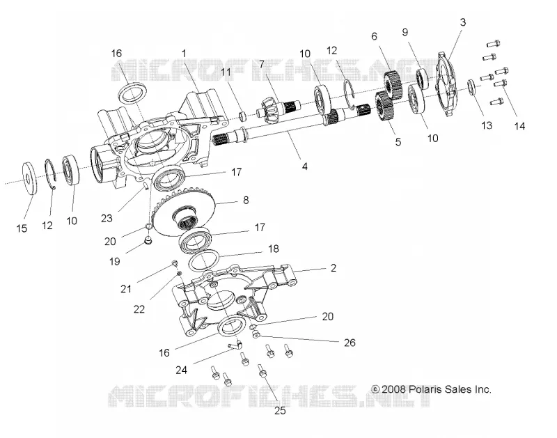 TRASMISSIONE, MID SCATOLA DEGLI INGRANAGGI INTERNALS