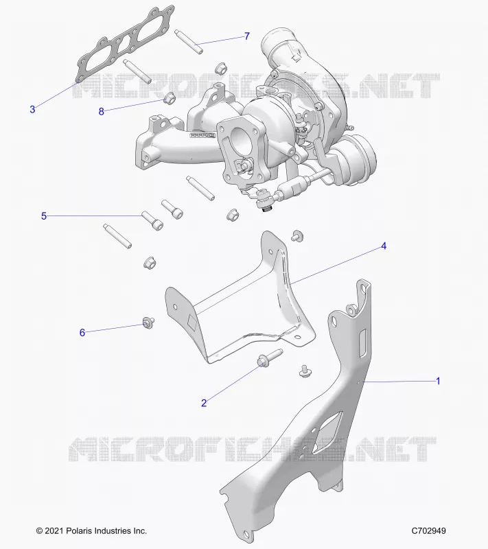 ENGINE, TURBO CHARGER MOUNTING