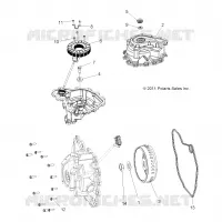 MOTORE, STATOR COVER and VOLANO