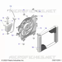 ENGINE, SISTEMA DI RAFFREDDAMENTO, RADIATOR, FAN & OVERFLOW BOTTLE