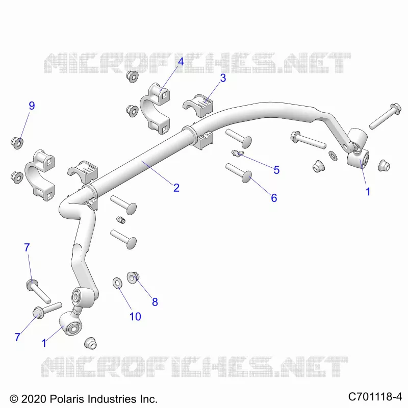 SUSPENSION, REAR BARRA DI STABILIZZAZIONE